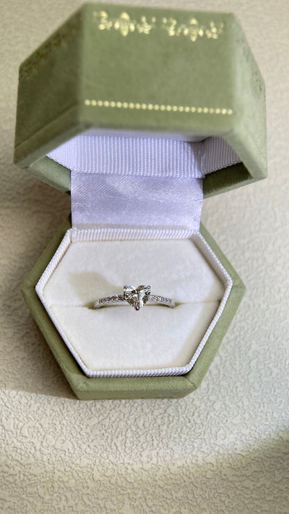 Pt900プラチナ＆ダイヤモンドリング｜ダイヤモンド0.490ct/0.05ct｜M-VS1｜日本製ヴィンテージエステートジュエリー-BEHK