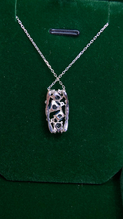 K18 White Gold&Aquamarine&Diamond Necklace| Aquamarines: 1.04ct Santa Maria ｜Diamonds：0.18ct｜Japanese Vintage Estate Jewelry -BJGS