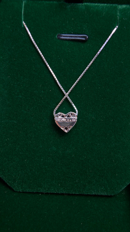 750‰ Gold/18K White Gold &Pink  Sapphire Necklace| Pink Sapphires: 1.08ct｜Japanese Vintage Estate Jewelry -BQSB