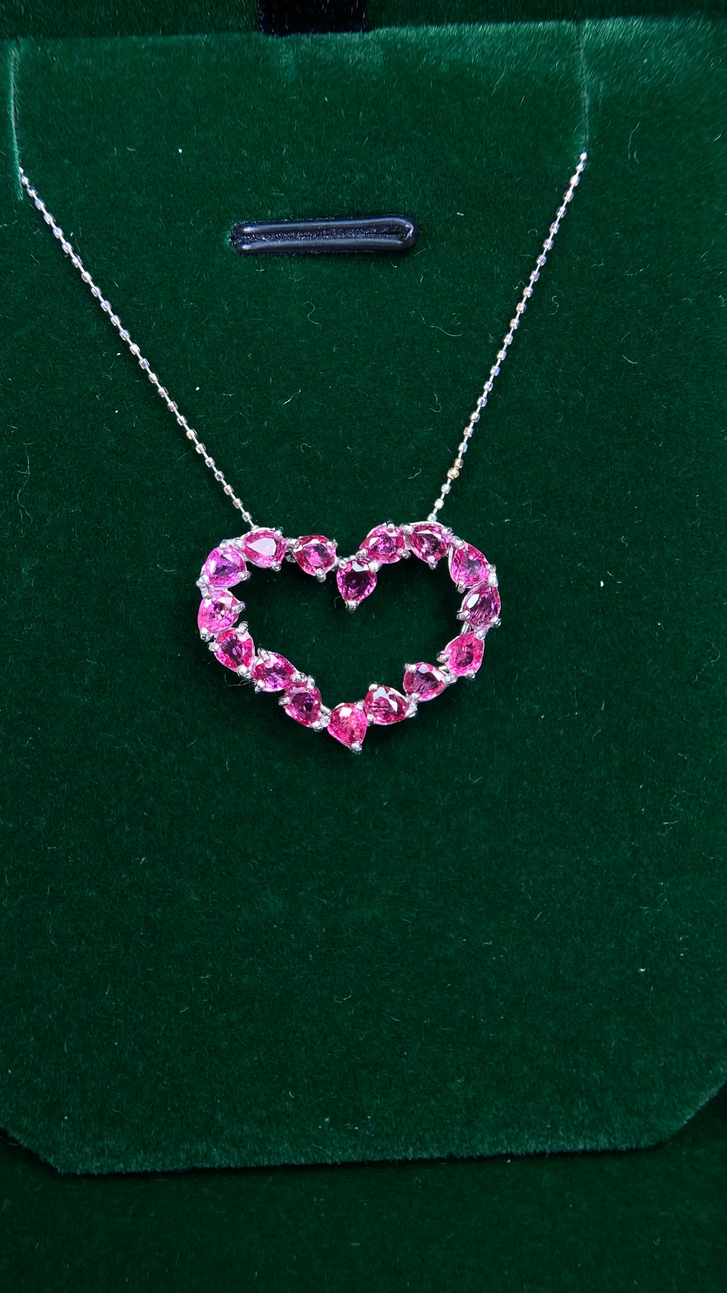 K18 White Gold&Ruby Necklace| Rubys: 1.93ct｜Japanese Vintage Estate Jewelry -BKBQ