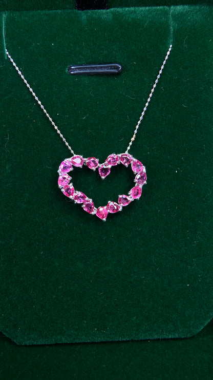 K18 White Gold&Ruby Necklace| Rubys: 1.93ct｜Japanese Vintage Estate Jewelry -BKBQ