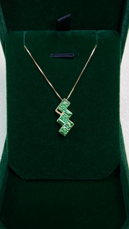 K18 Gold&Garnet&Necklace| Garnets: 1.86ct｜Japanese Vintage Estate Jewelry -BQKQ