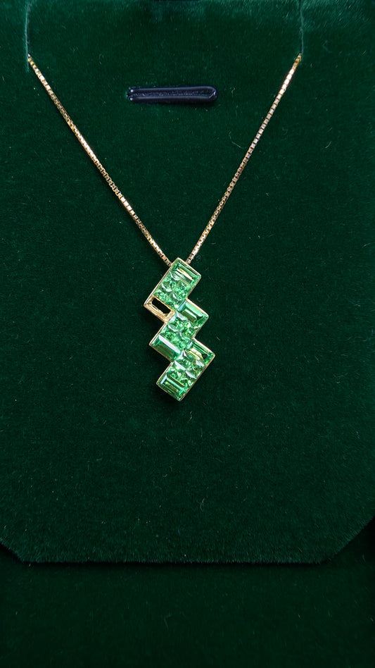 K18 Gold&Garnet&Necklace| Garnets: 1.86ct｜Japanese Vintage Estate Jewelry -BQKQ