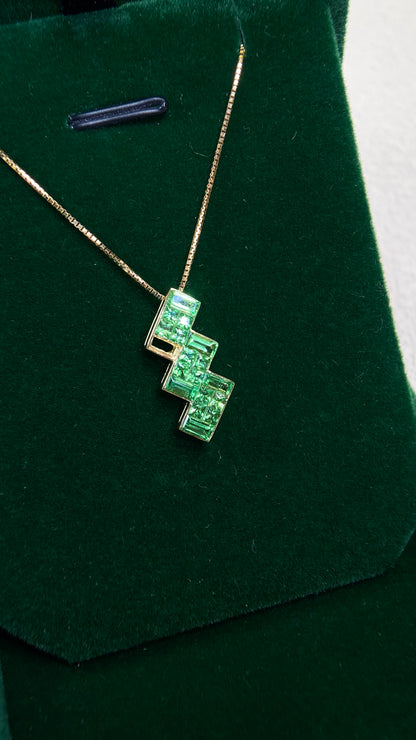 K18 Gold&Garnet&Necklace| Garnets: 1.86ct｜Japanese Vintage Estate Jewelry -BQKQ