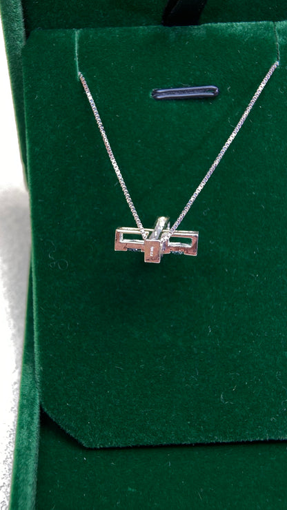 K18 White Gold&Sapphire&Diamond Necklace| Sapphires: 0.75ct｜Diamonds：0.04ct｜Japanese Vintage Estate Jewelry -BJGW