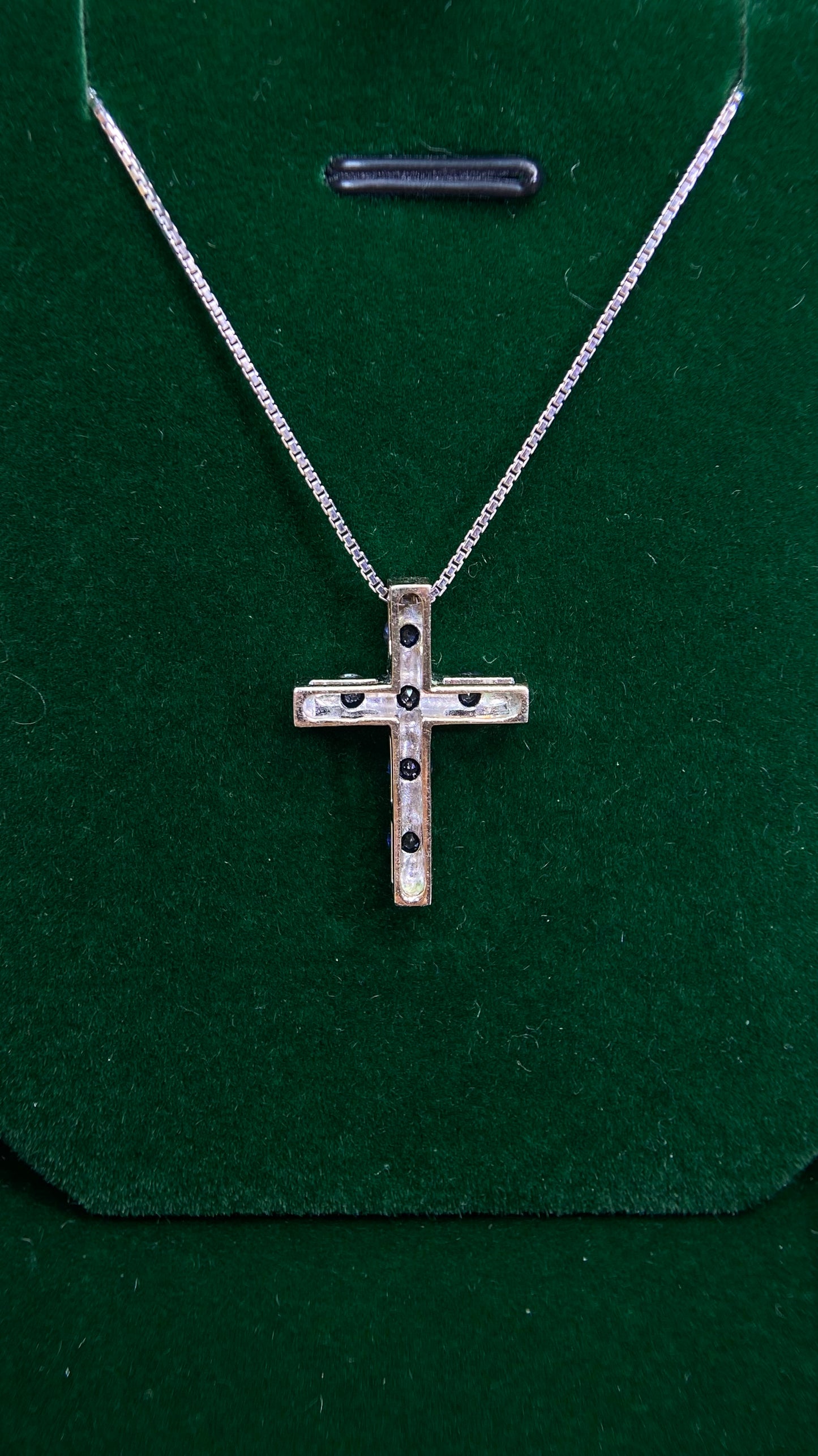 K18 White Gold&Sapphire&Diamond Necklace| Sapphires: 0.75ct｜Diamonds：0.04ct｜Japanese Vintage Estate Jewelry -BJGW