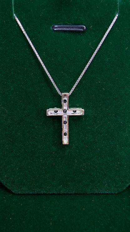 K18 White Gold&Sapphire&Diamond Necklace| Sapphires: 0.75ct｜Diamonds：0.04ct｜Japanese Vintage Estate Jewelry -BJGW