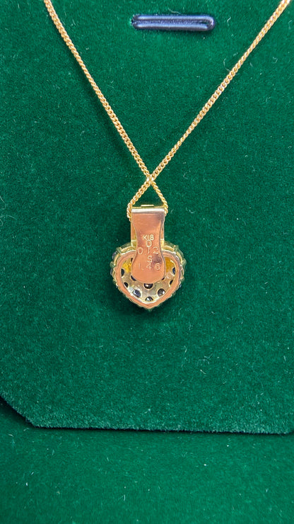 K18 Gold/750‰ Gold&Sapphire&Diamond Necklace| Sapphires: 1.46ct｜Diamonds：0.12ct｜Japanese Vintage Estate Jewelry -BQNG