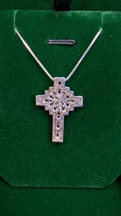 18K White Gold/K18 White Gold&Ruby&Pink Sapphire& Diamond Necklace| Rubys ｜Pink Sapphirs｜Diamonds｜Japanese Vintage Estate Jewelry -BFEV