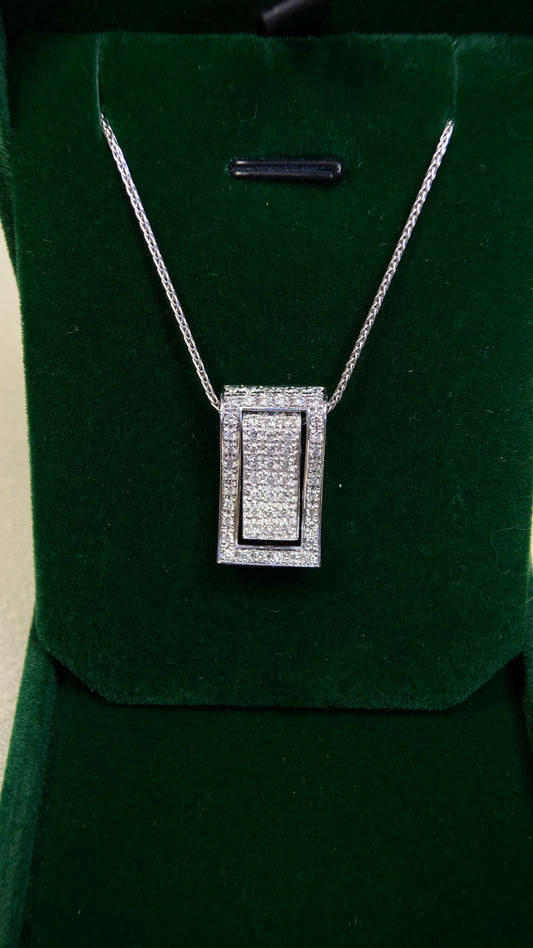 Pt900 Platinum/Pt850 Platinum&Alexandrite&Diamond Necklace| Alexandrites: 0.57ct Certificate Color Change Effect｜Diamonds：0.43/0.36ct｜Japanese Vintage Estate Jewelry -BQFO