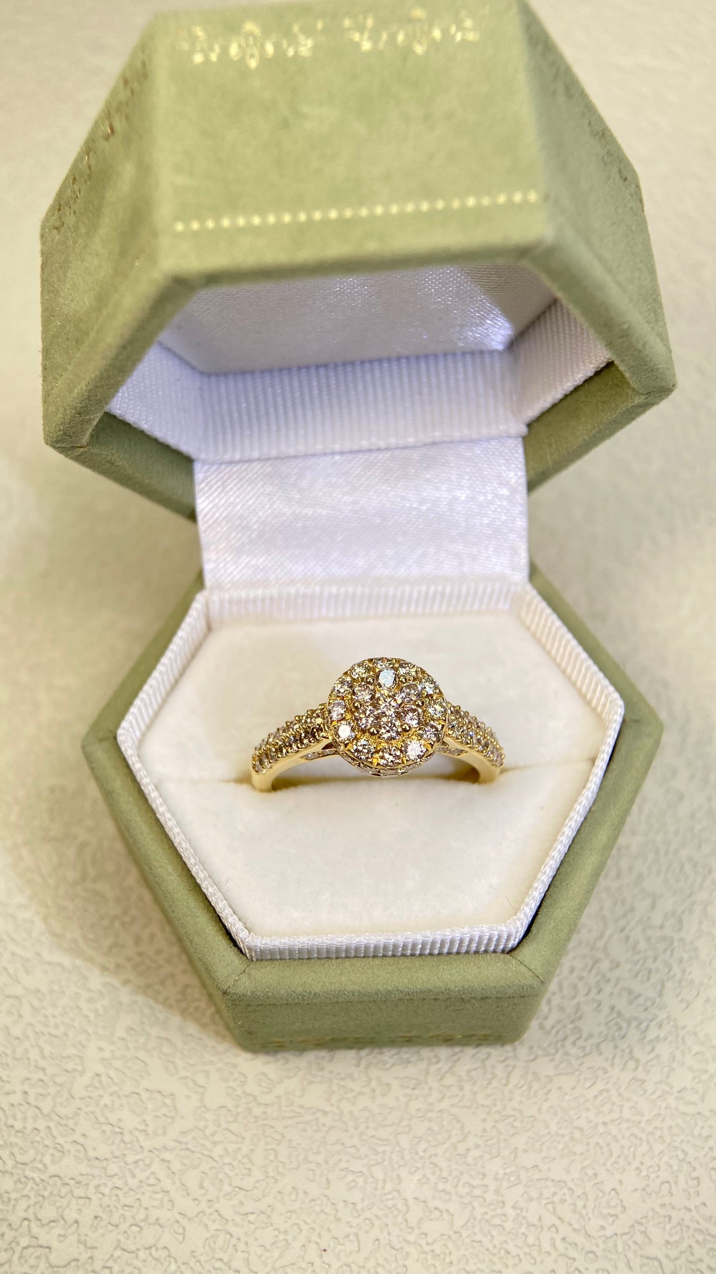 GSTV K18 Gold&Diamond Ring| Diamonds:1.30ct | Japanese Vintage Estate Jewelry -BRXL2669