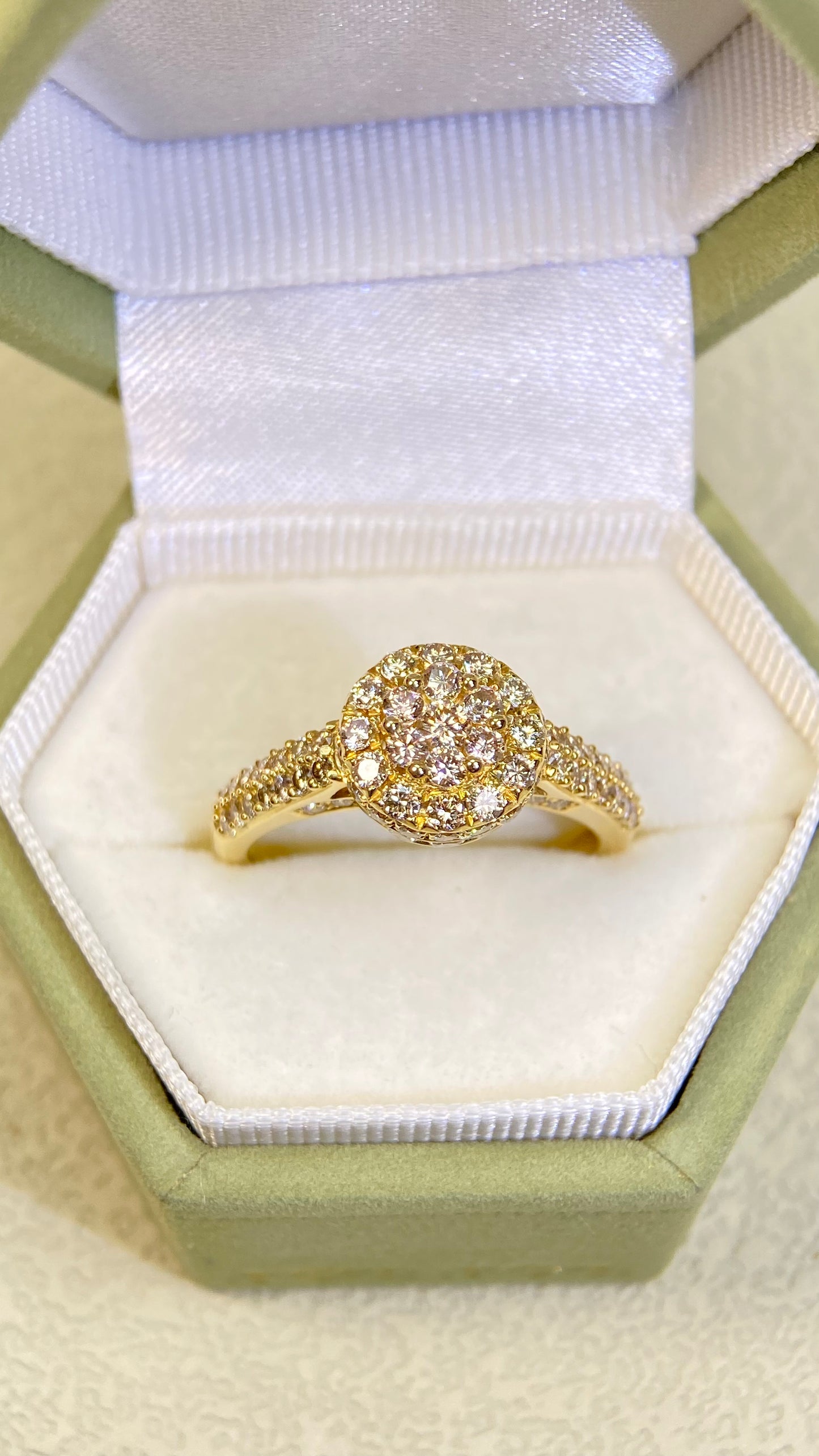 GSTV K18 Gold&Diamond Ring| Diamonds:1.30ct | Japanese Vintage Estate Jewelry -BRXL2669