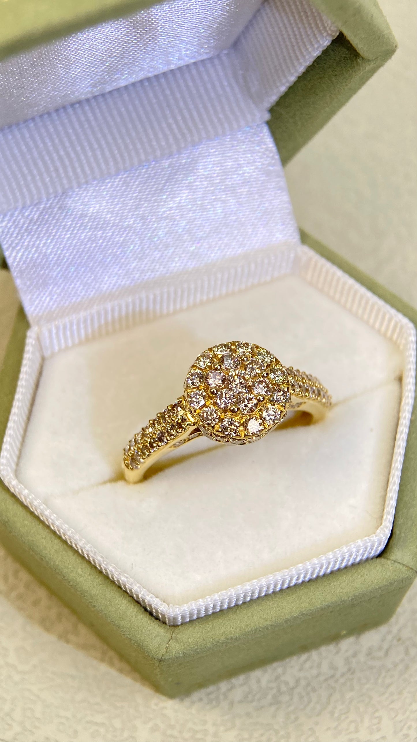 GSTV K18 Gold&Diamond Ring| Diamonds:1.30ct | Japanese Vintage Estate Jewelry -BRXL2669