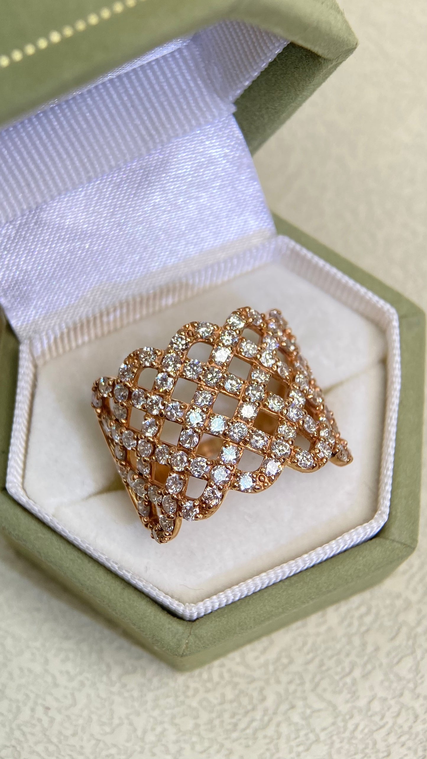 18K Gold&Diamond Ring| Diamonds：2.00ct | Japanese Vintage Estate Jewelry -BRUU2600