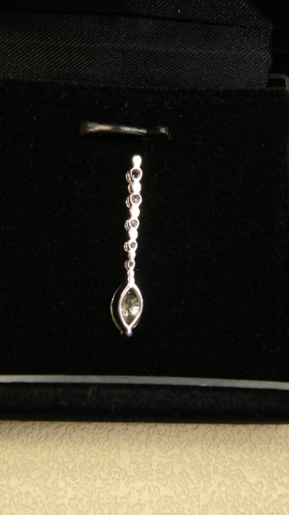 Pt900 platinum&Diamond Pendant| Diamond：0.860ct Fancy Light Yellow-I1 | Diamonds：0.16ct | Japanese Vintage Estate Jewelry -BSCY2854