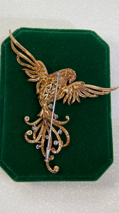 750‰ Gold（18K Gold ）&Diamond Brooch | Diamonds：7.43ct | Japanese Vintage Estate Jewelry -BSDM2869