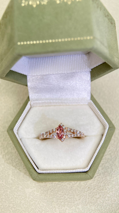 K18 Glod&Sapphire&Diamond Ring| Sapphire：0.253ct | Diamonds：0.41ct | Japanese Vintage Estate Jewelry -BSHC3006