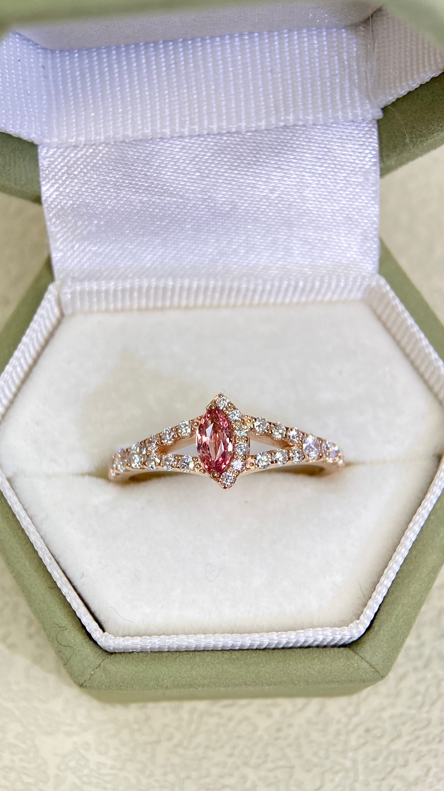 K18 Glod&Sapphire&Diamond Ring| Sapphire：0.253ct | Diamonds：0.41ct | Japanese Vintage Estate Jewelry -BSHC3006