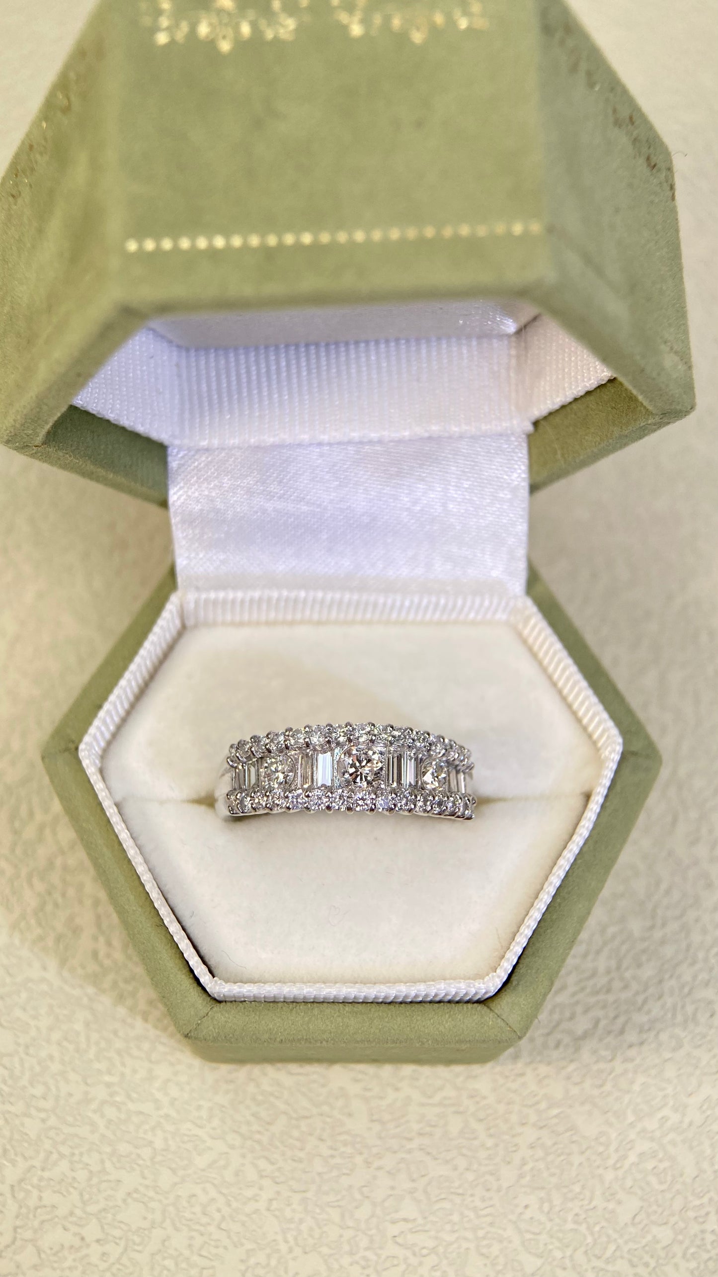 Pt900 Platinum&Diamond Ring| Diamonds:1.00ct | Japanese Vintage Estate Jewelry -BSGL2987