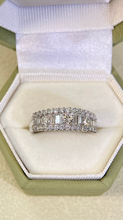 Pt900 Platinum&Diamond Ring| Diamonds:1.00ct | Japanese Vintage Estate Jewelry -BSGL2987