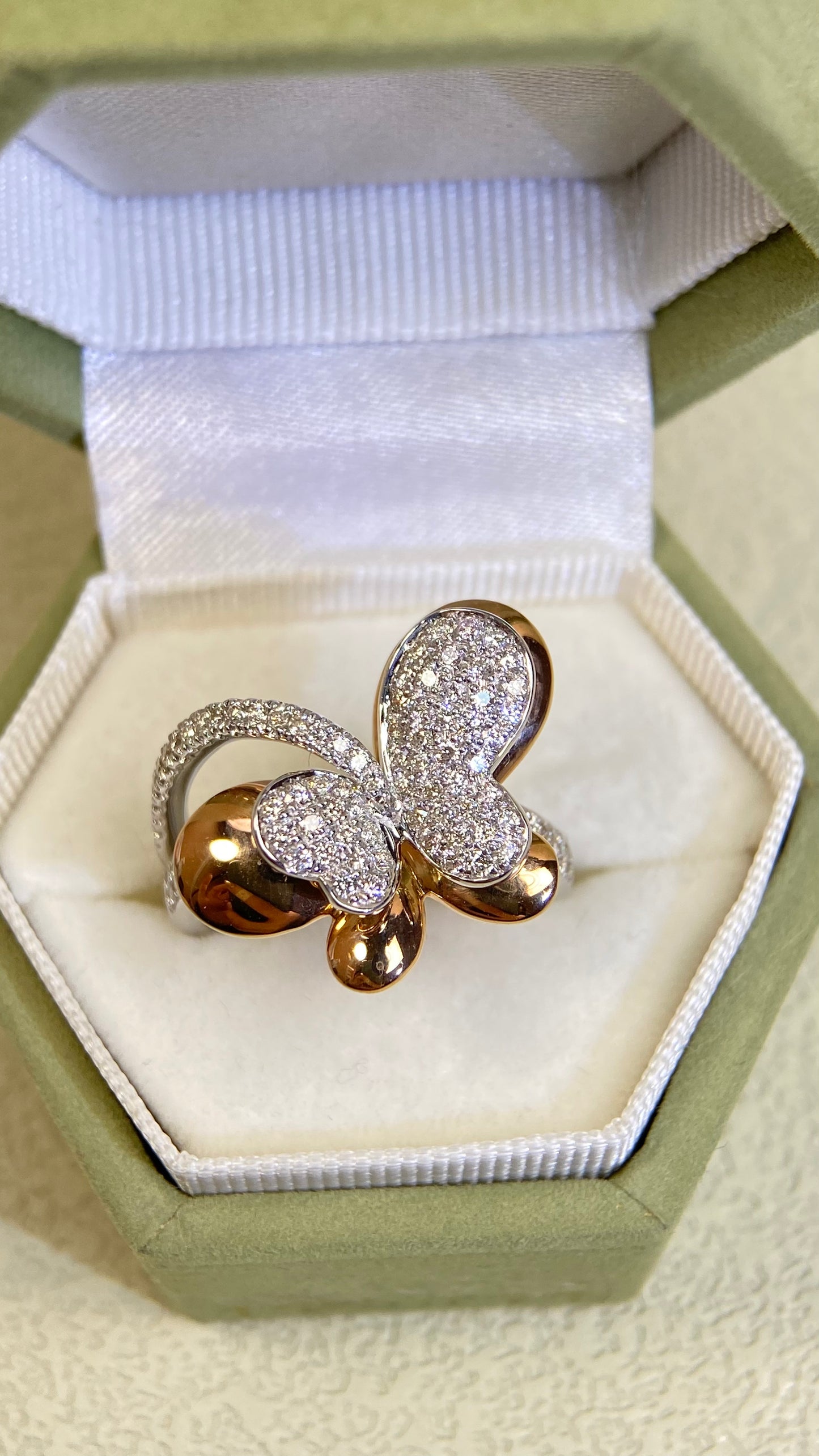 K18 Gold&Diamond Ring| Diamonds:0.75ct | Japanese Vintage Estate Jewelry -BSLO3299