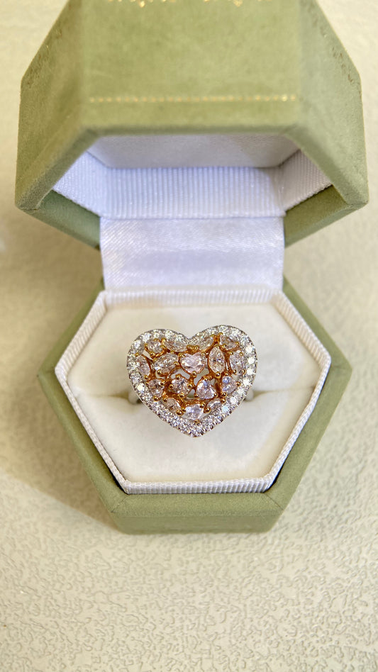 K18 Gold&Diamond Ring| Diamonds:1.15ct | Diamonds:0.38ct | Japanese Vintage Estate Jewelry -BSML3147