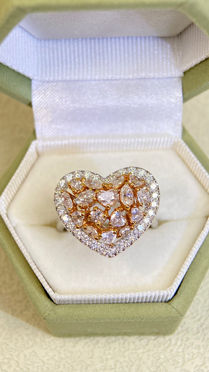 K18 Gold&Diamond Ring| Diamonds:1.15ct | Diamonds:0.38ct | Japanese Vintage Estate Jewelry -BSML3147