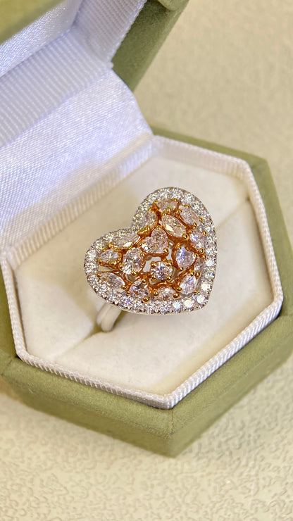 K18 Gold&Diamond Ring| Diamonds:1.15ct | Diamonds:0.38ct | Japanese Vintage Estate Jewelry -BSML3147