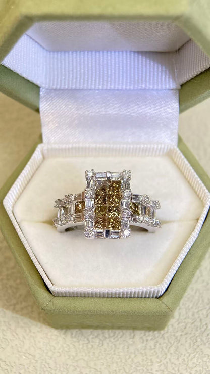 K18 Gold&Diamond Ring| Diamonds:2.00ct | Japanese Vintage Estate Jewelry -BSMJ3145